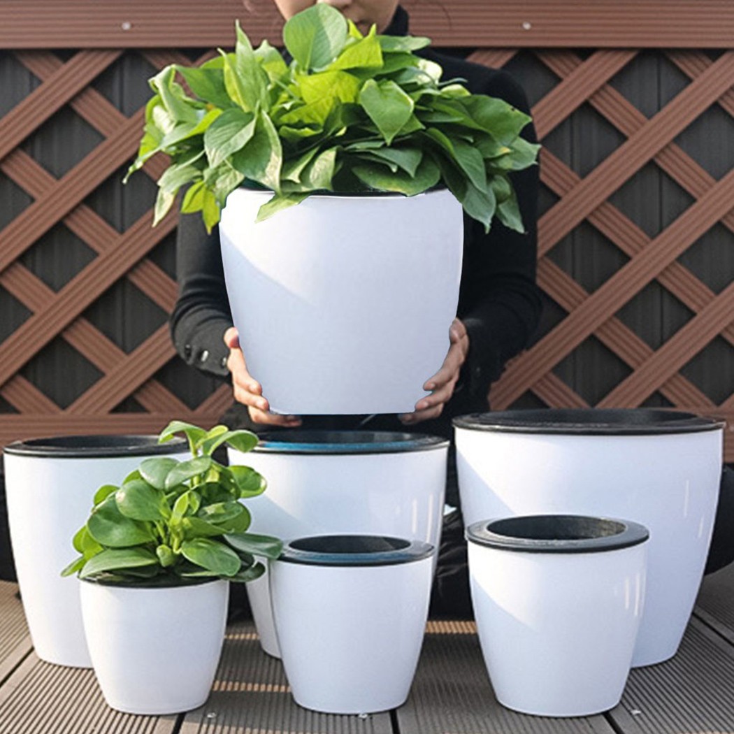 Aloe Vera Pot - กระถางรดน้ำต้นไม้อัตโนมัติกระถางต้นไม้พอร์ซเลนเลียนแบบดอกไม้ทำสวนของตกแต่งบ้านและสวนขนาด XL XXL XX