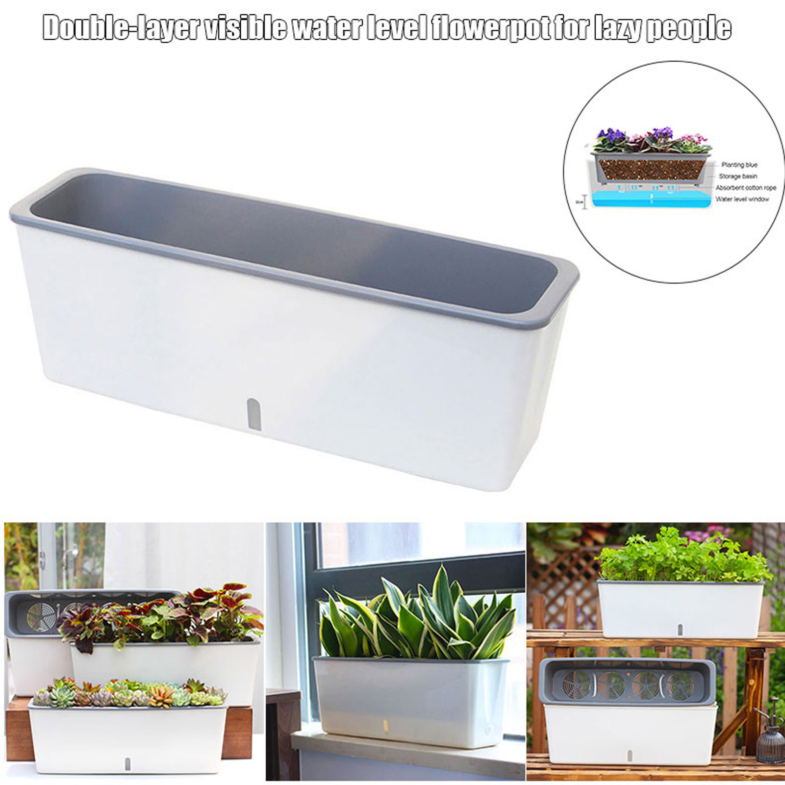 กระถางปลูกต้นไม้รดน้ําด้วยตนเอ - Aloe Vera Pot บทวิจารณ์และราคา